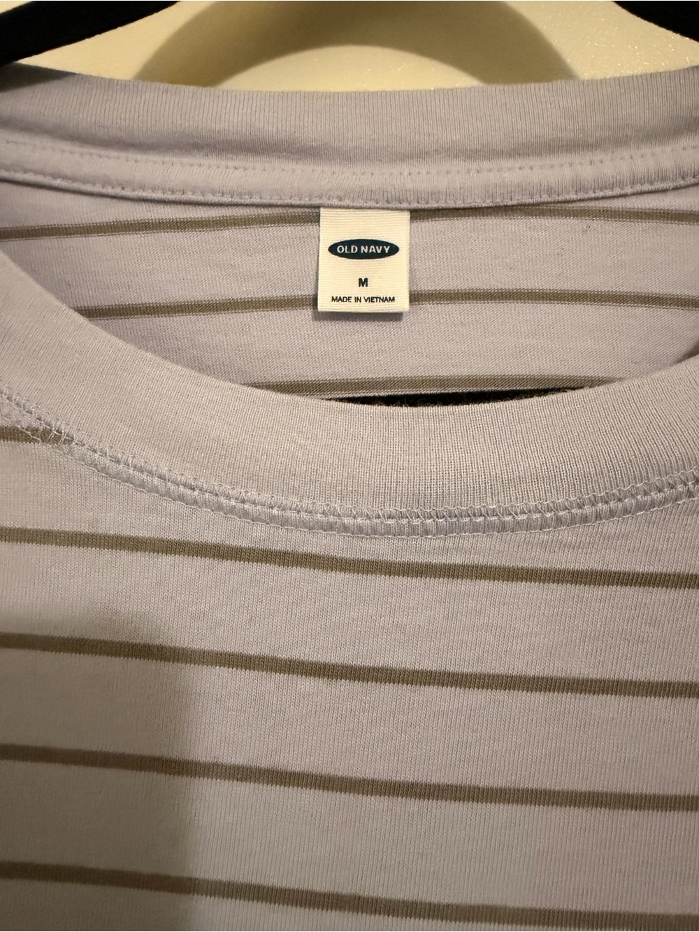 Old Navy Light Blue and Gray Striped Short Sleeve Tee - Picture 2 of 4